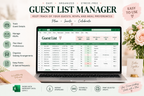 Wedding Planner | Excel Wedding Planning Bundle | Budget, Guest List, Timeline & Vendor Tracker | Instant Digital Download